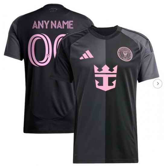 Men's Inter Miami CF adidas Black 2025 The Fortitude Kit Replica Custom Jersey
